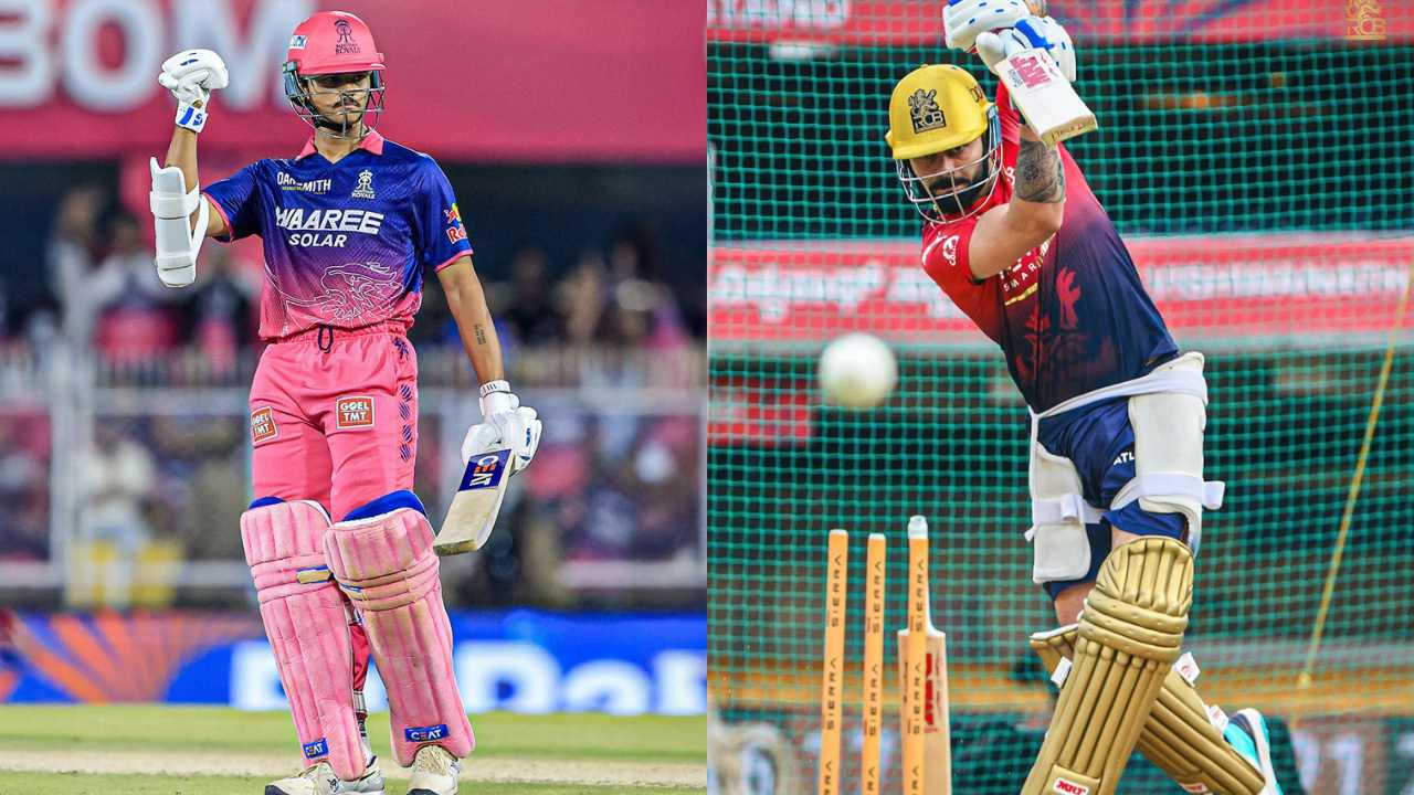 Rajasthan Royals vs Royal Challengers Bengaluru players face off ahead of IPL match