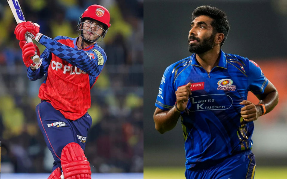Punjab Kings and Mumbai Indians players in action with focus on pitch conditions and match preview.