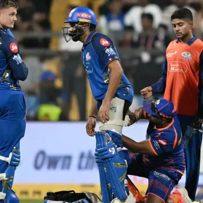 Mumbai Indians and Sunrisers Hyderabad players in action with focus on predicted playing XIs and Rohit Sharma return update.